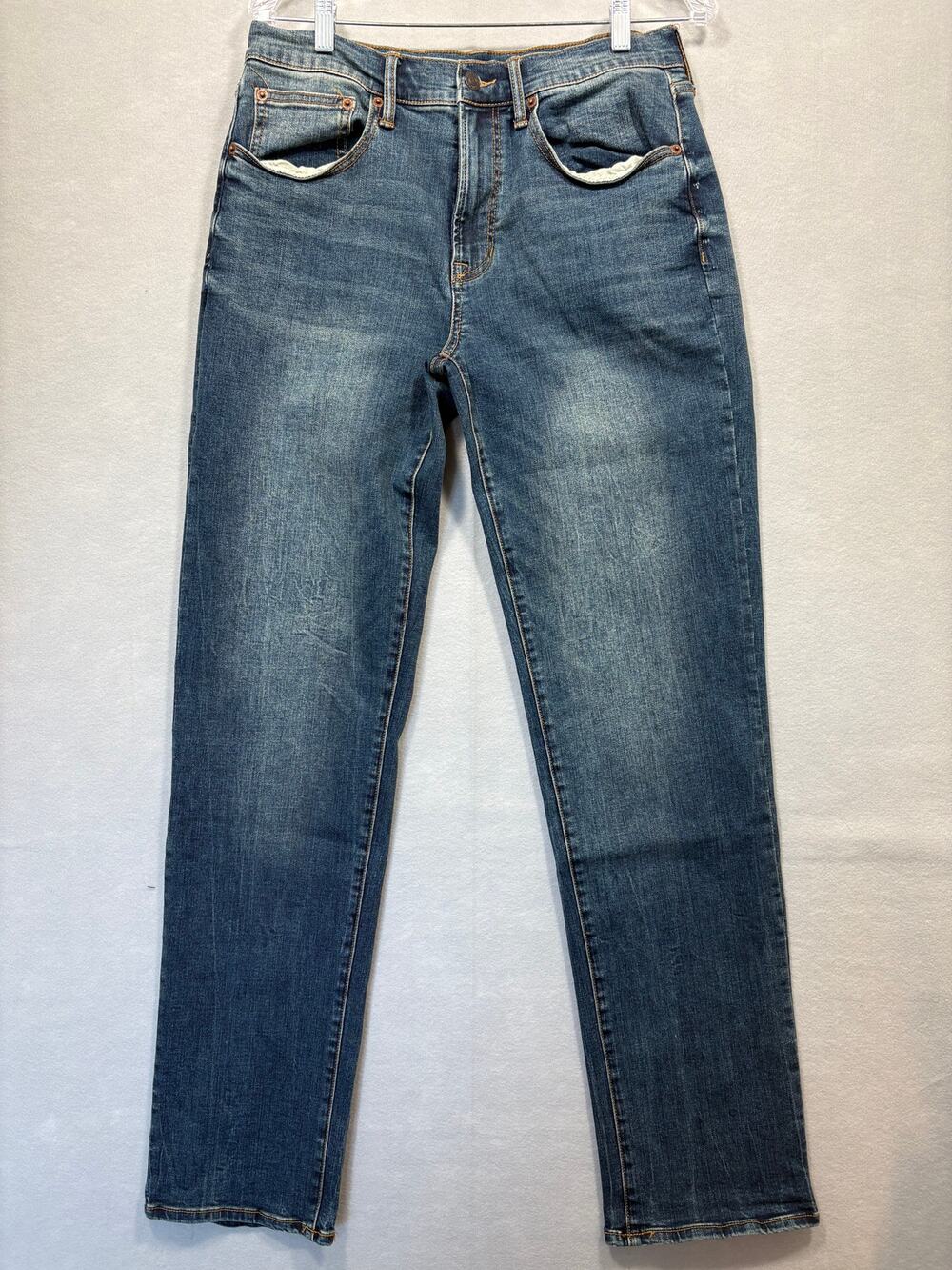 Arizona Jean Co Mens W31 L34 Relaxed Straight Flex Blue Jeans Denim